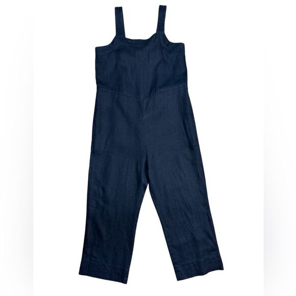 Everlane Linen Jumpsuit in Washed Black Size 4 - Picture 4 of 16